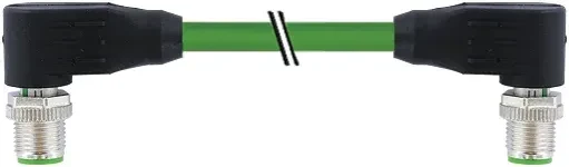 CABLE DE COMUNICACIÓN ETHERNET/IP, PROFINET, ETHERCAT Y POWERLINK CONECTOR A L MACHO - MACHO M12X1 15VW61