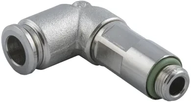 RACOR ROSCADO EN L LARGO ORIENTABLE MACHO CILÍNDRICO CON O-RING