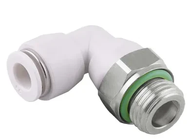 RACOR ROSCADO EN L ORIENTABLE MACHO CILÍNDRICO CON O-RING