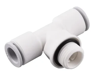RACOR ROSCADO EN T ORIENTABLE MACHO CILÍNDRICO CON O-RING