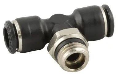 RACOR ROSCADO EN T ORIENTABLE MACHO CÓNICO "UNIVERSAL SHORT"