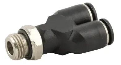 RACOR ROSCADO EN Y ORIENTABLE MACHO CILÍNDRICO CON O-RING