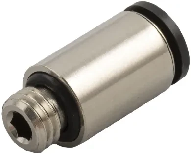 RACOR ROSCADO RECTO MACHO CILÍNDRICO CON O-RING HEXÁGONO INTERIOR