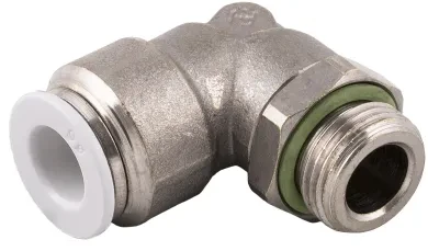 RACOR ROSCADO EN L ORIENTABLE MACHO CILÍNDRICO CON O-RING