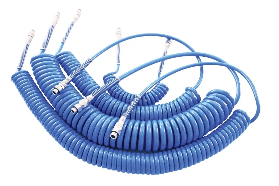 ESPIRAL EN POLIURETANO POLIÉTER 95 SHORE A CON RACOR RECTO ORIENTABLE MACHO CILÍNDRO CON TÓRICA SK001 6 4